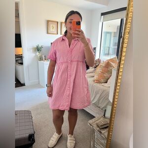 Pink Denim Dress